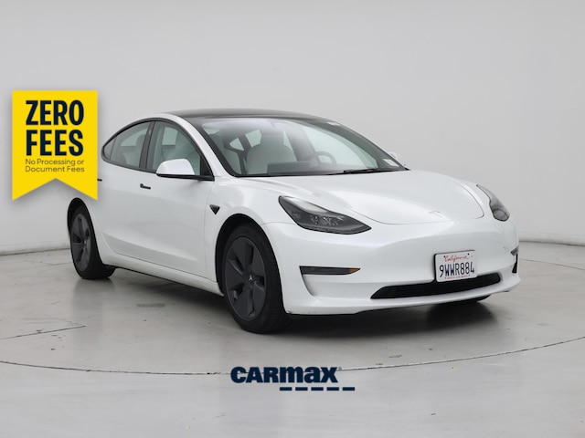 White 2023 Tesla Model 3 Sedan Rear-Wheel Drive Automatic