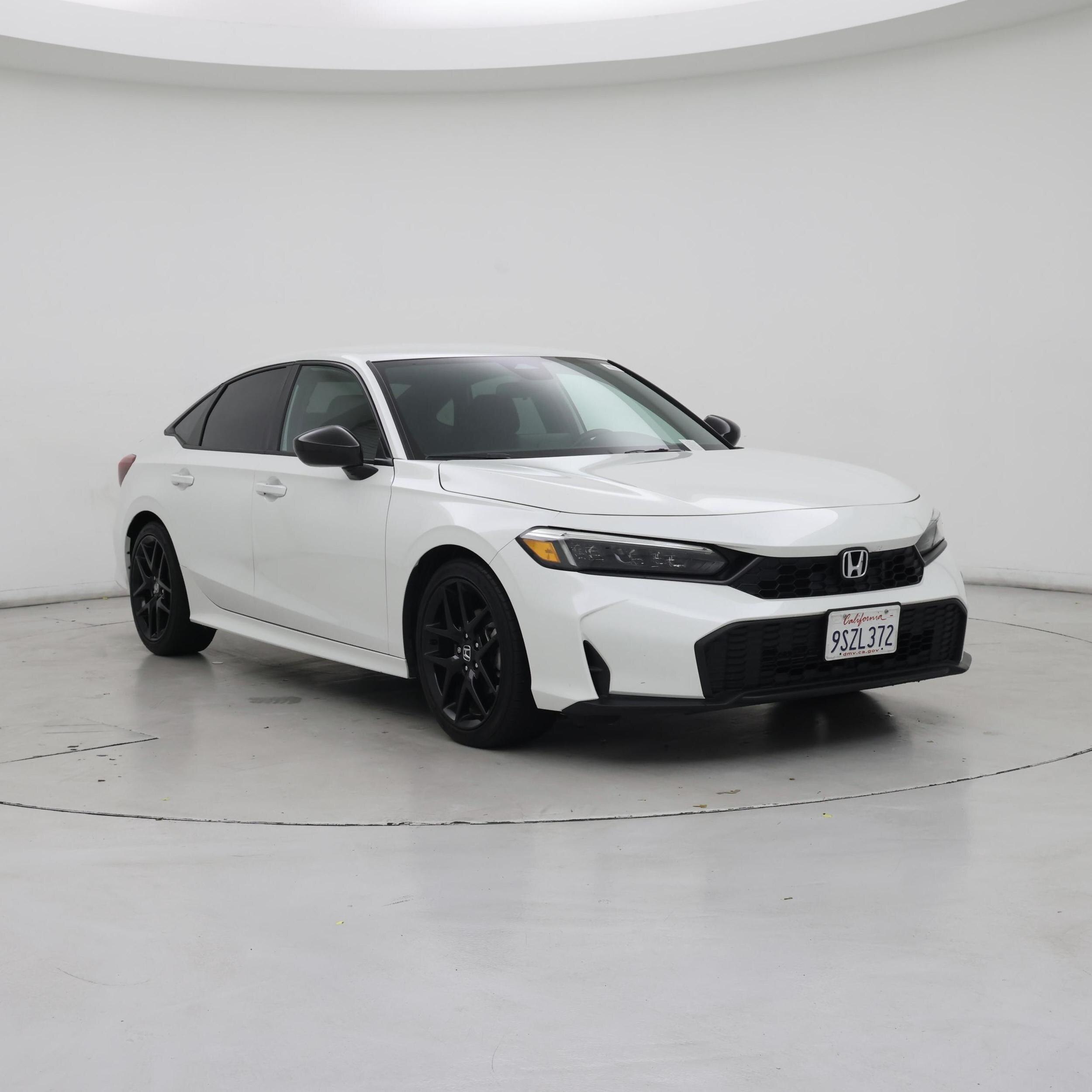 White 2025 Honda Civic Sedan Front-Wheel Drive Automatic