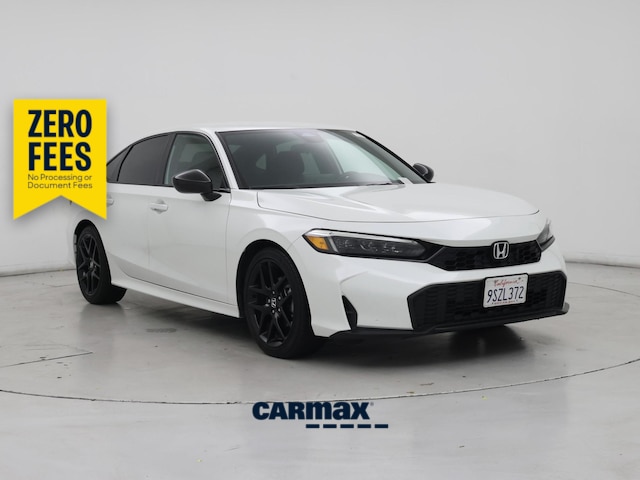 White 2025 Honda Civic Sedan Front-Wheel Drive Automatic