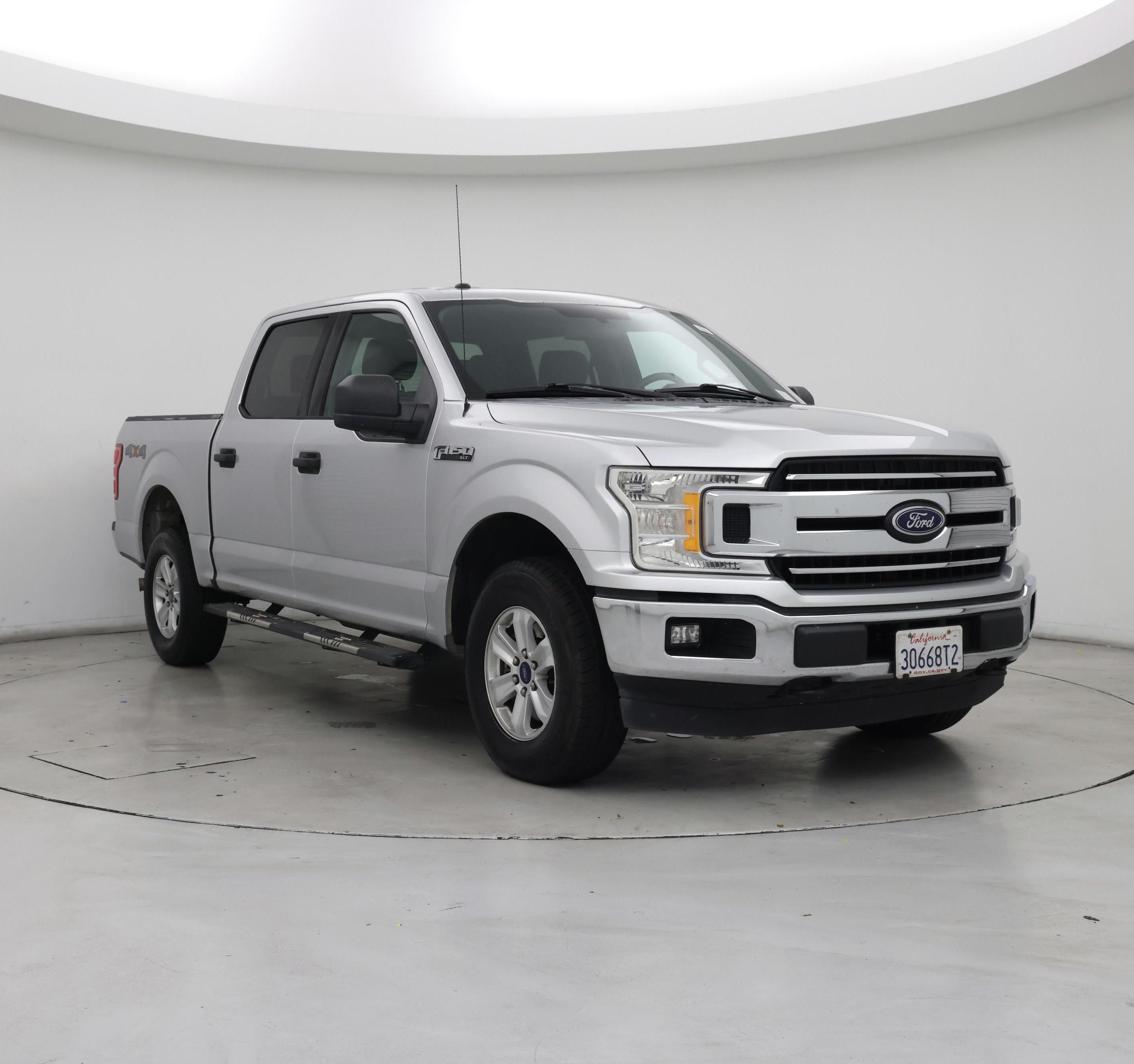 Silver 2018 Ford F-150 Pickup Truck Four-Wheel Drive Automatic