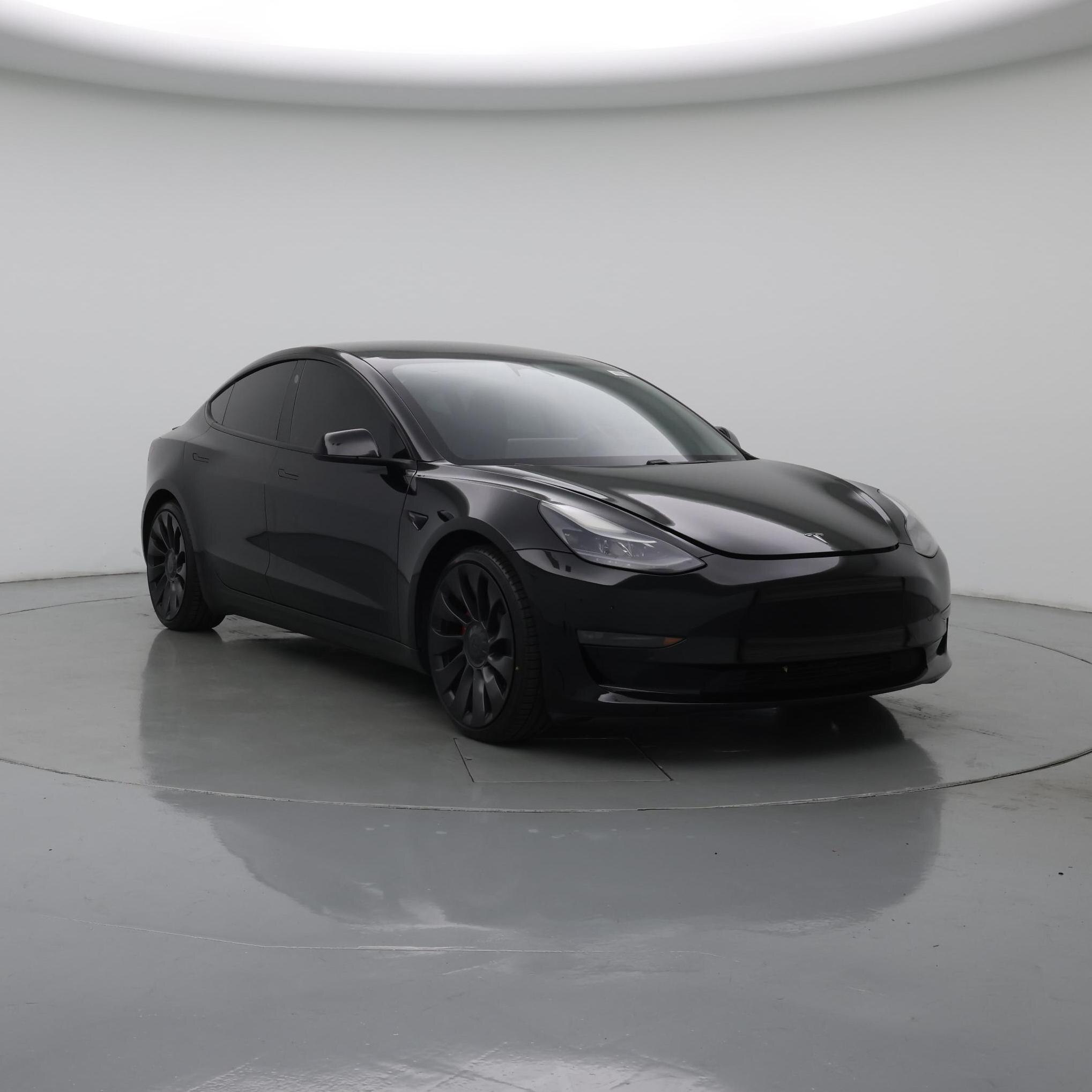 Black 2021 Tesla Model 3 Performance AWD Sedan All-Wheel Drive Automatic