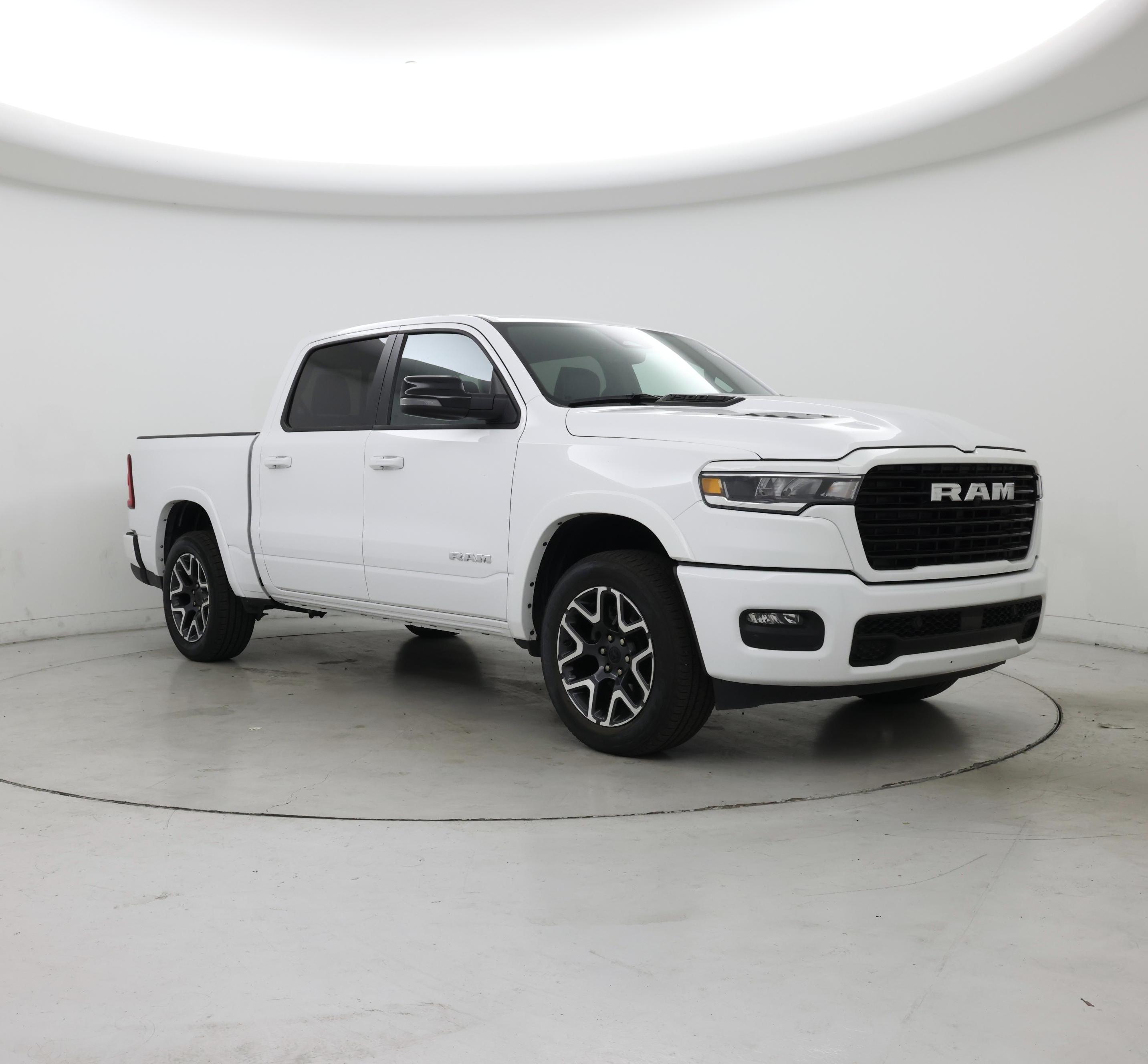 White 2025 RAM 1500 Laramie Crew Cab 4WD Pickup Truck Four-Wheel Drive Automatic
