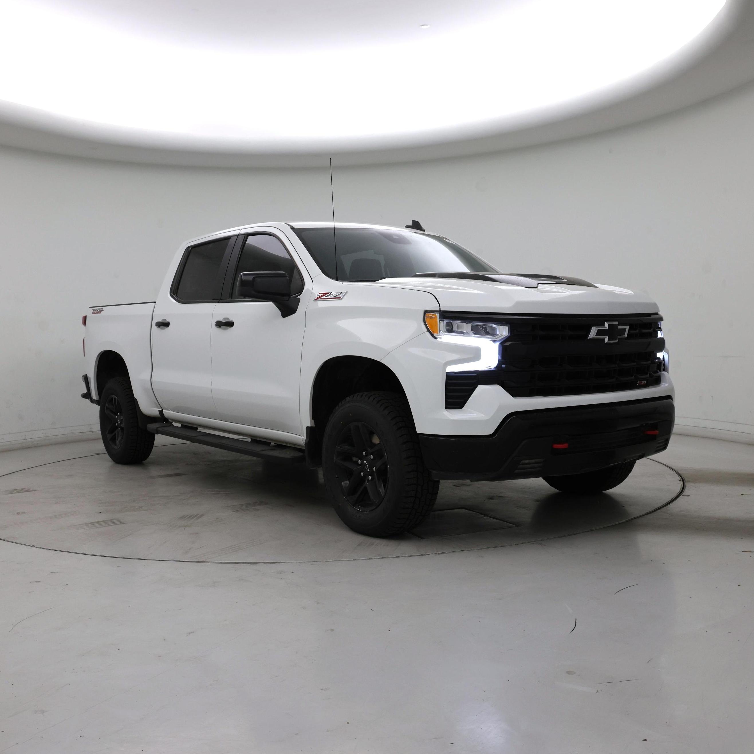 White 2023 Chevrolet Silverado 1500 LT Trail Boss Crew Cab 4WD Pickup Truck Four-Wheel Drive Automatic