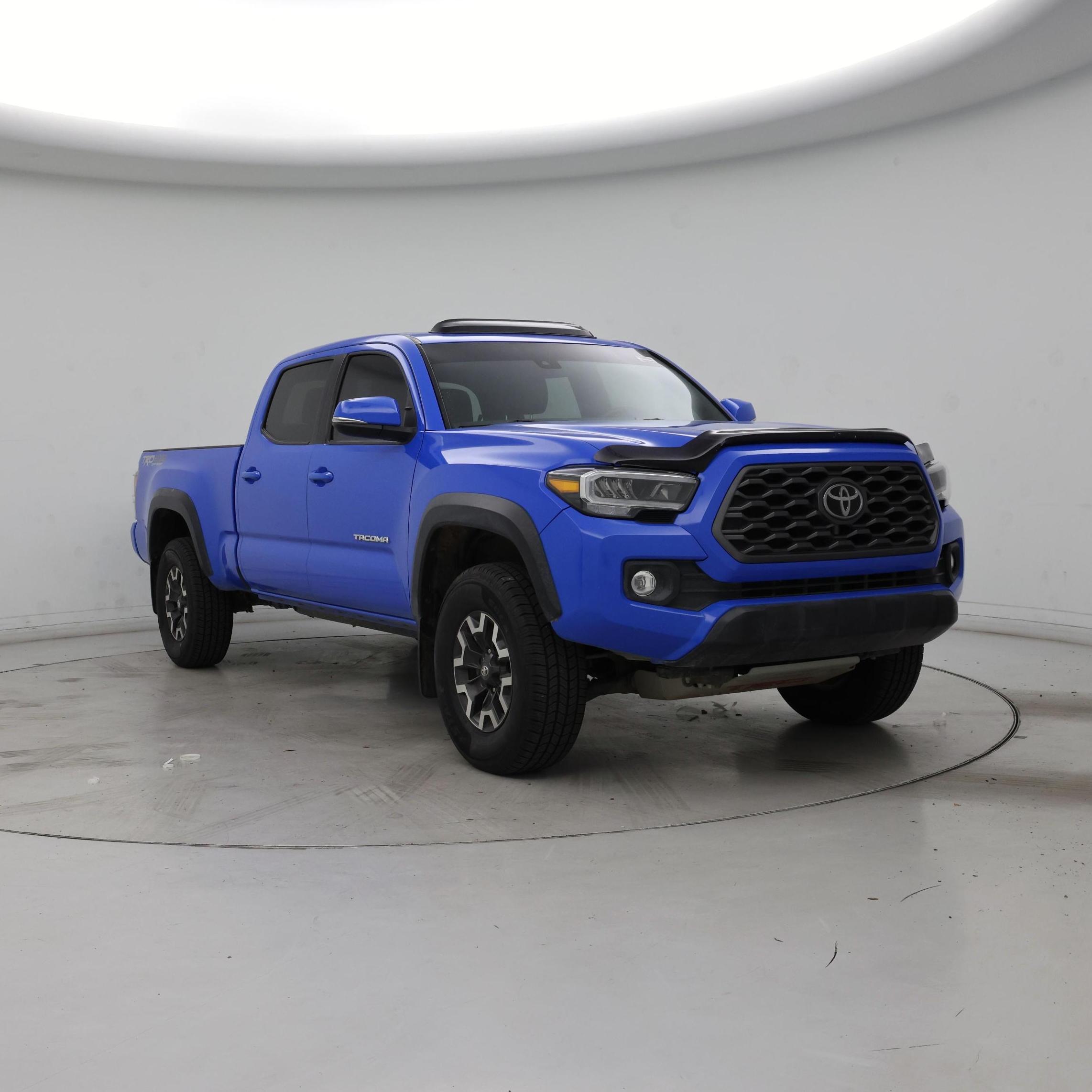 Blue 2021 Toyota Tacoma Pickup Truck Four-Wheel Drive Automatic