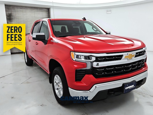 Red 2025 Chevrolet Silverado 1500 LT Crew Cab 4WD Pickup Truck Four-Wheel Drive Automatic