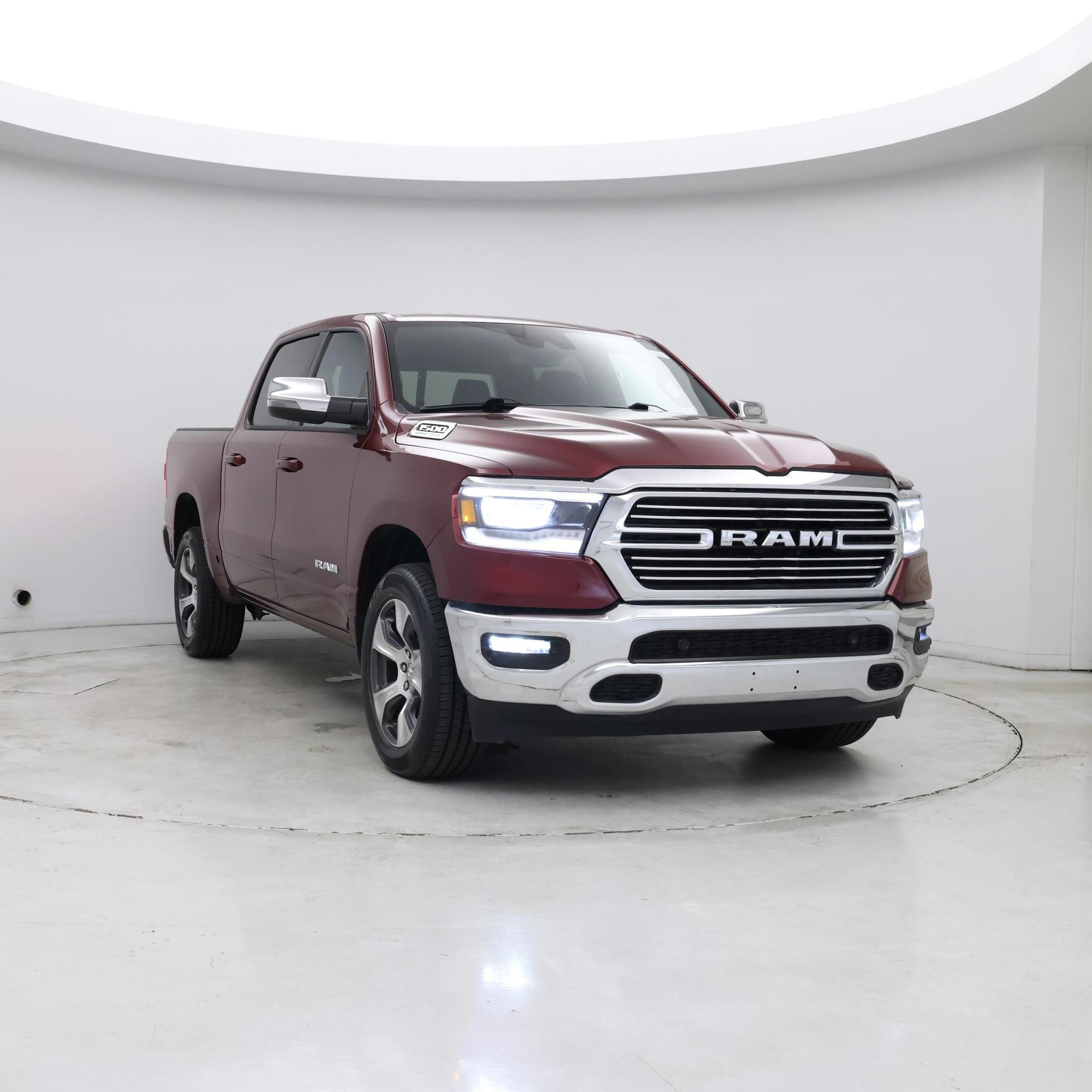 Red 2023 RAM 1500 Laramie Crew Cab 4WD Pickup Truck Four-Wheel Drive Automatic