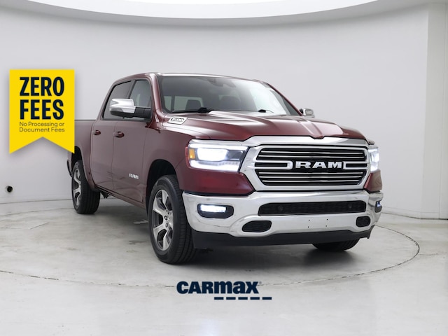 Red 2023 RAM 1500 Laramie Crew Cab 4WD Pickup Truck Four-Wheel Drive Automatic