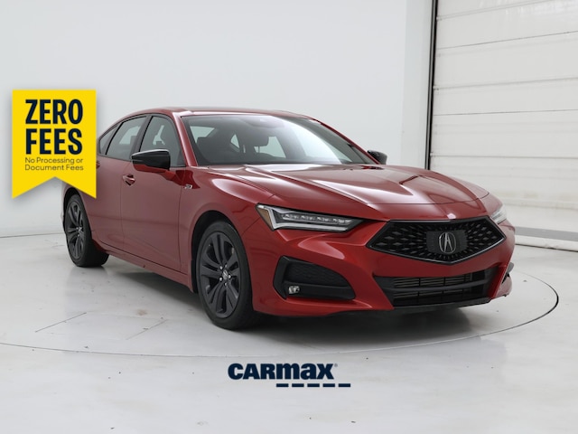 Red 2021 Acura TLX FWD with A-Spec Package Sedan Front-Wheel Drive Automatic