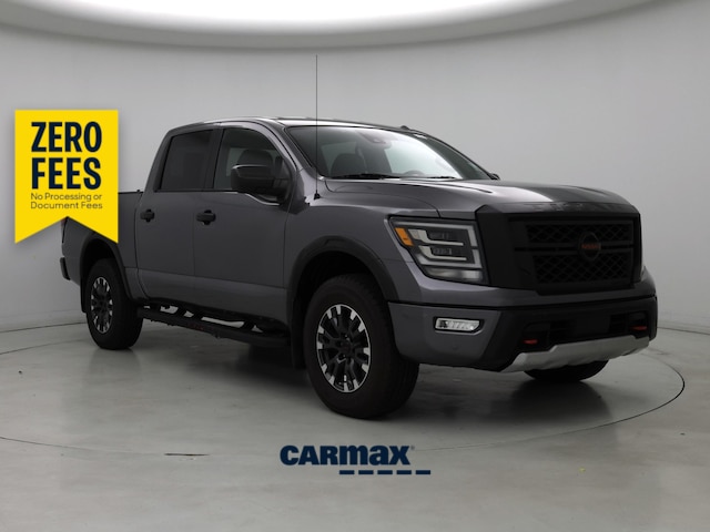 Gray 2021 Nissan Titan Pickup Truck Four-Wheel Drive Automatic