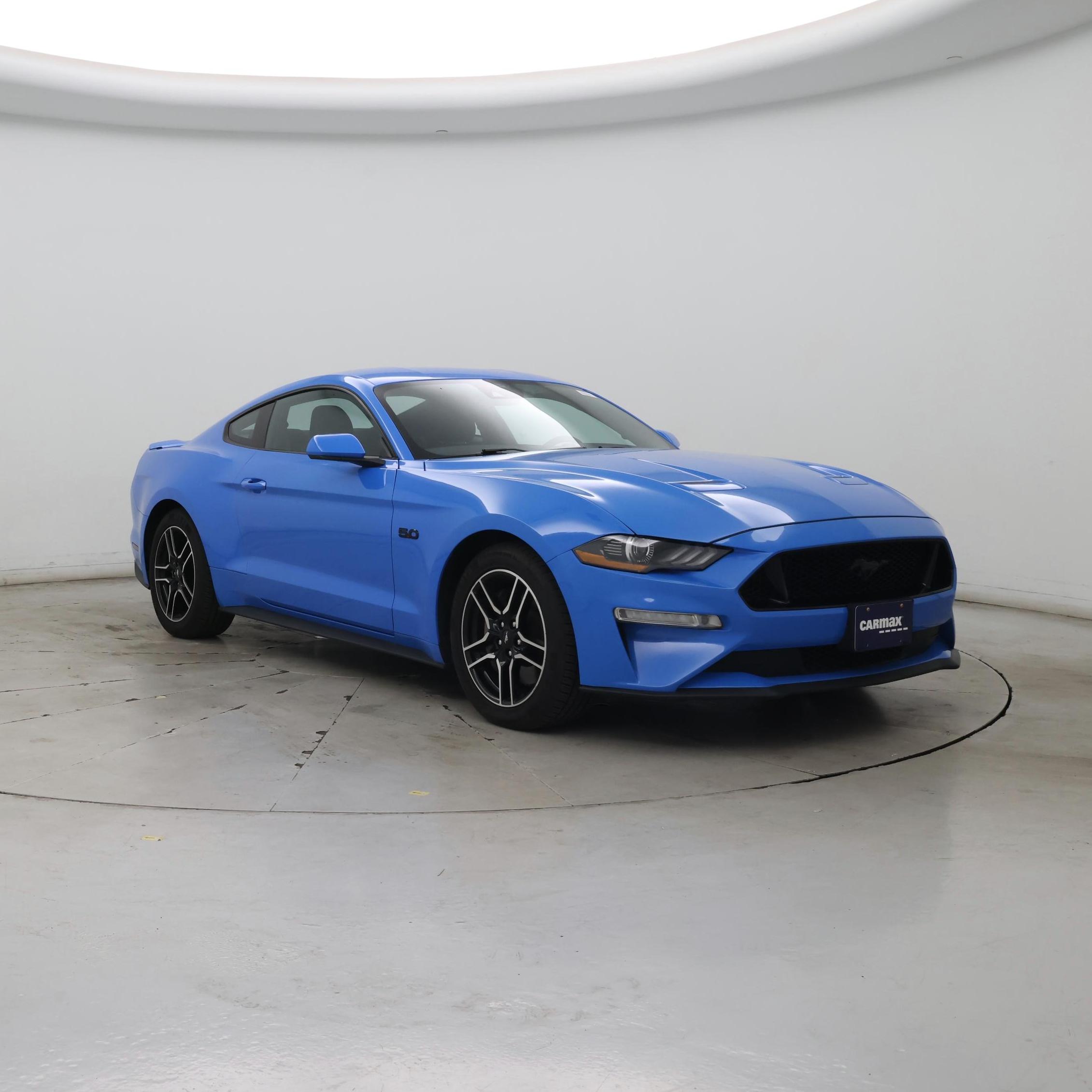 Blue 2022 Ford Mustang Coupe Rear-Wheel Drive Automatic