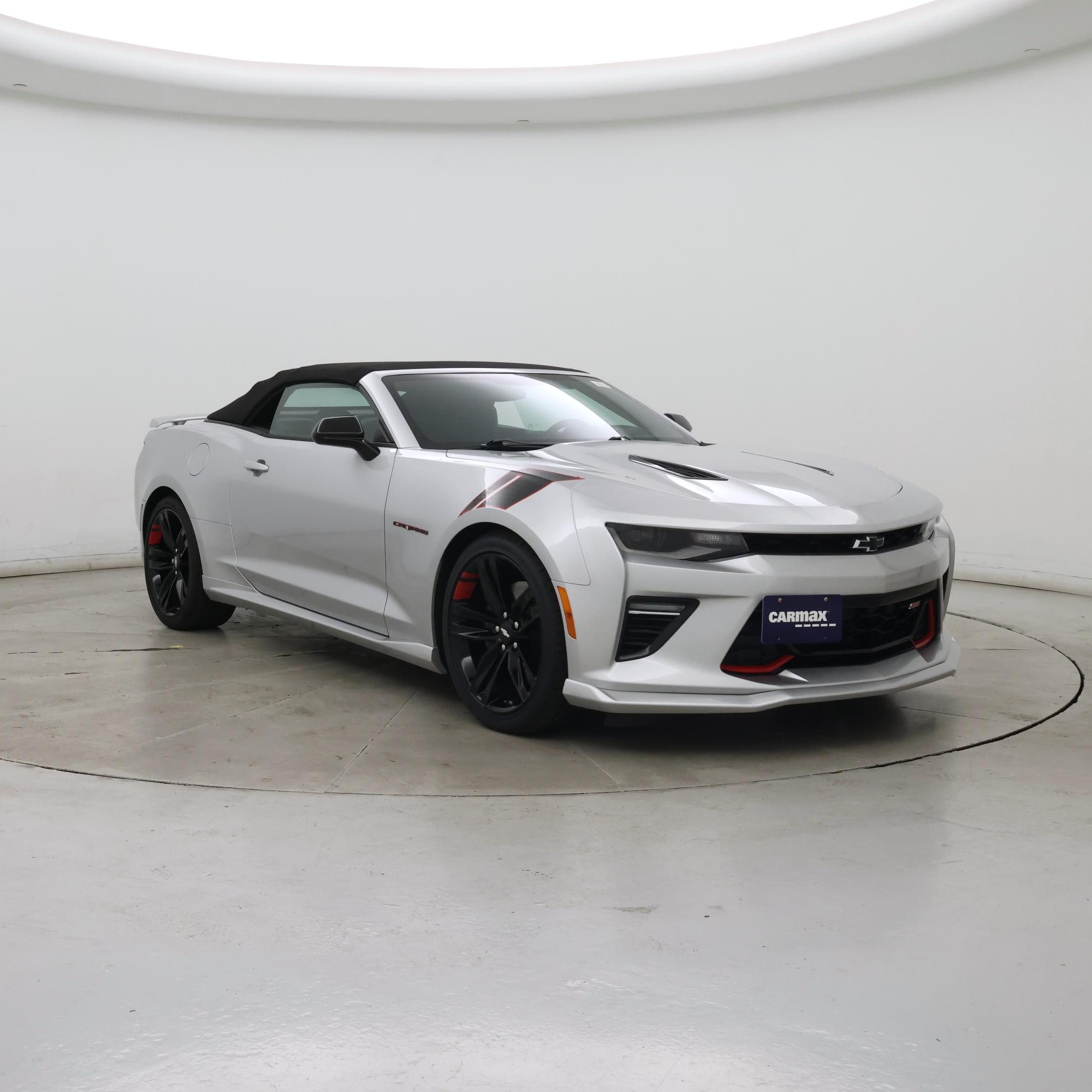 Silver 2017 Chevrolet Camaro Convertible Rear-Wheel Drive Manual