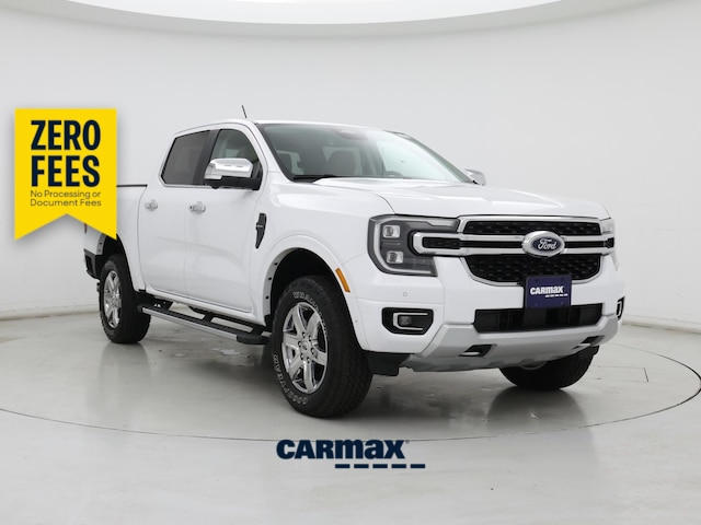 White 2024 Ford Ranger Lariat SuperCrew 4WD Pickup Truck Four-Wheel Drive Automatic