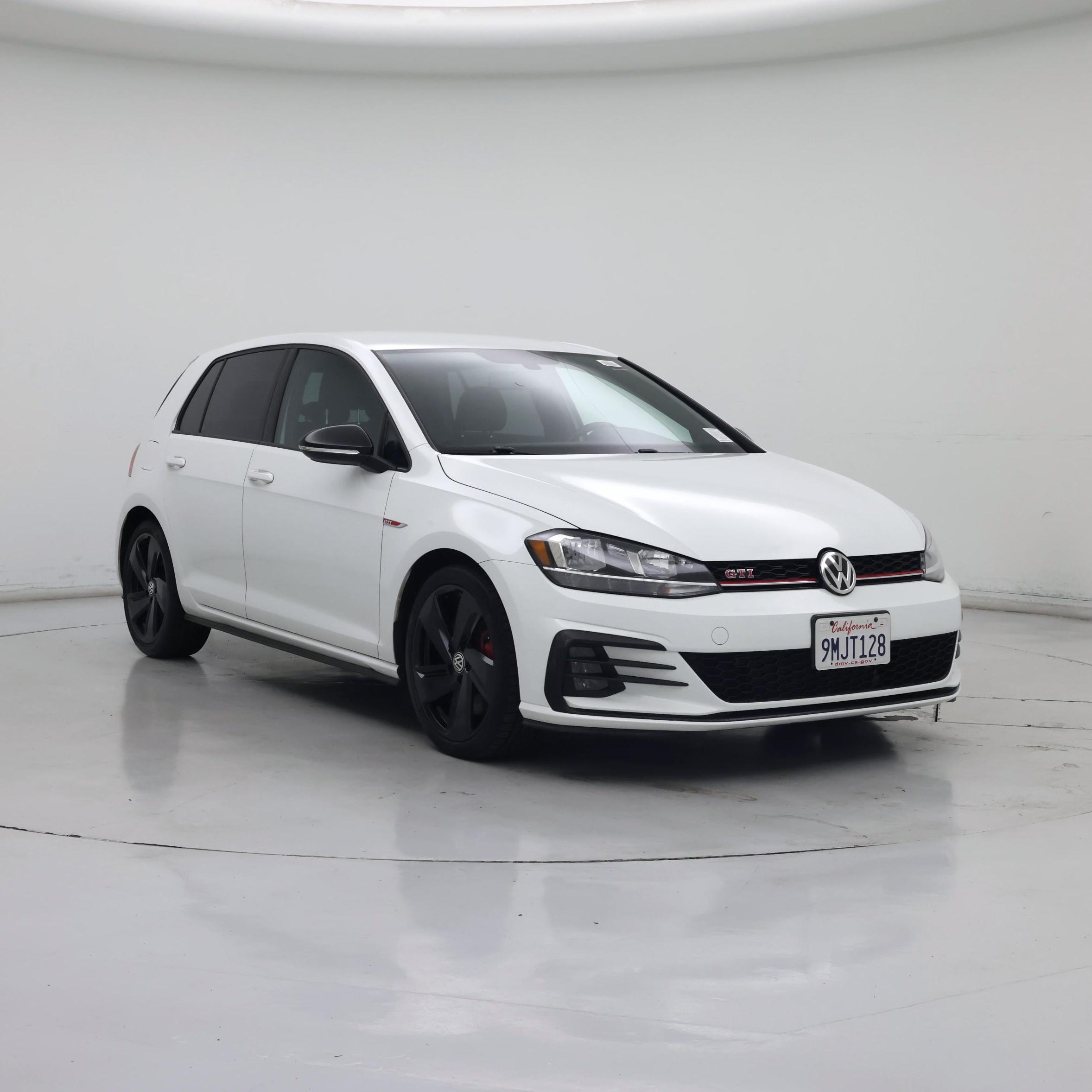 White 2021 Volkswagen Golf GTI Hatchback Front-Wheel Drive Automatic