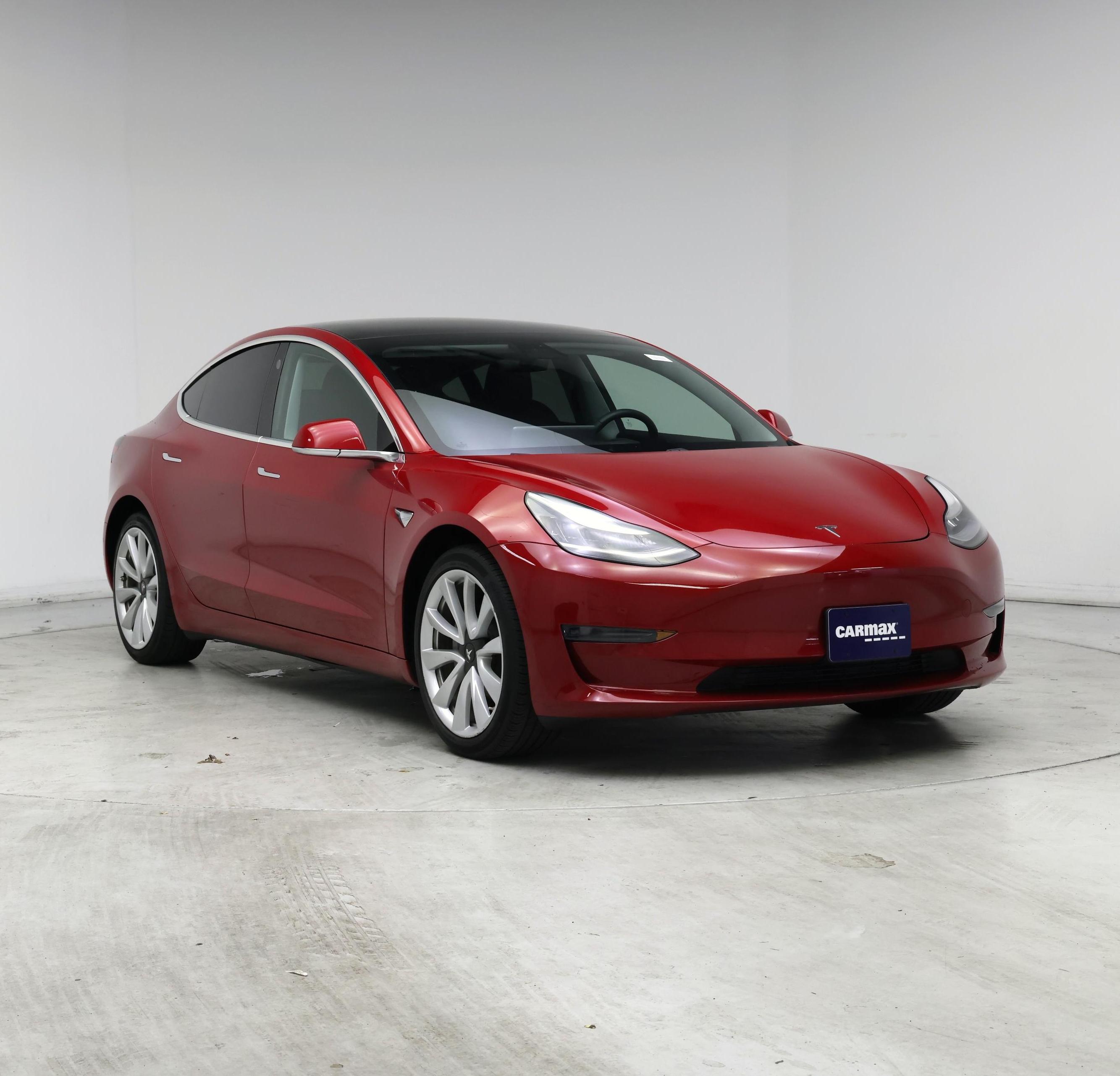 Red 2020 Tesla Model 3 Sedan Rear-Wheel Drive Automatic