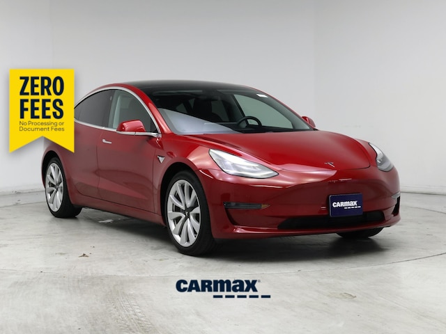 Red 2020 Tesla Model 3 Sedan Rear-Wheel Drive Automatic