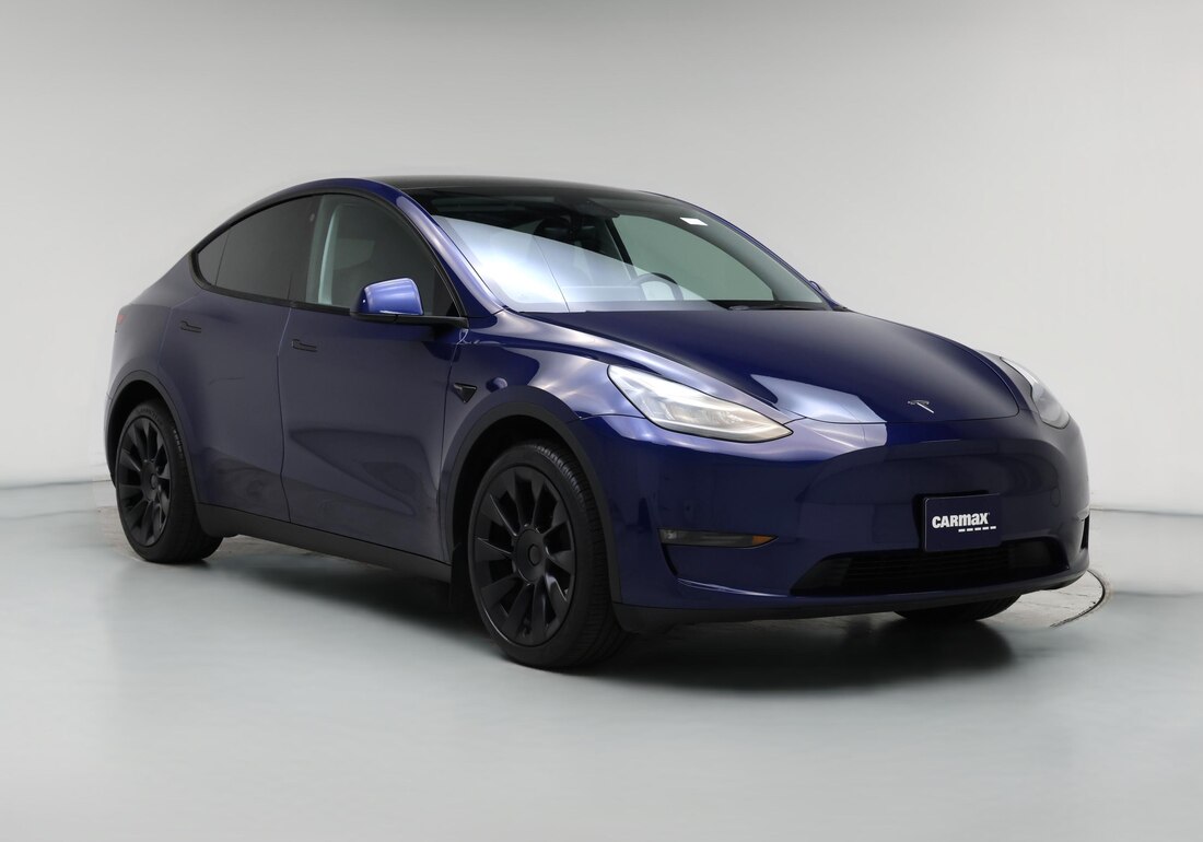 2021 Tesla Model Y Long Range All-Wheel Drive in Blue — CarMax photo