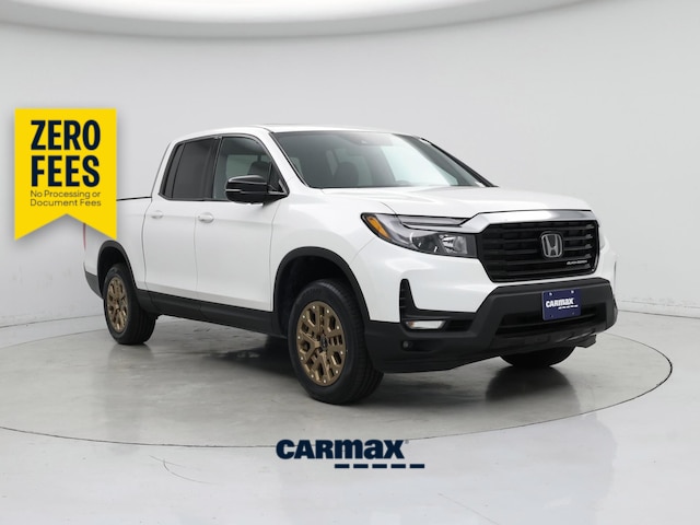 White 2023 Honda Ridgeline Black Edition AWD Pickup Truck All-Wheel Drive Automatic