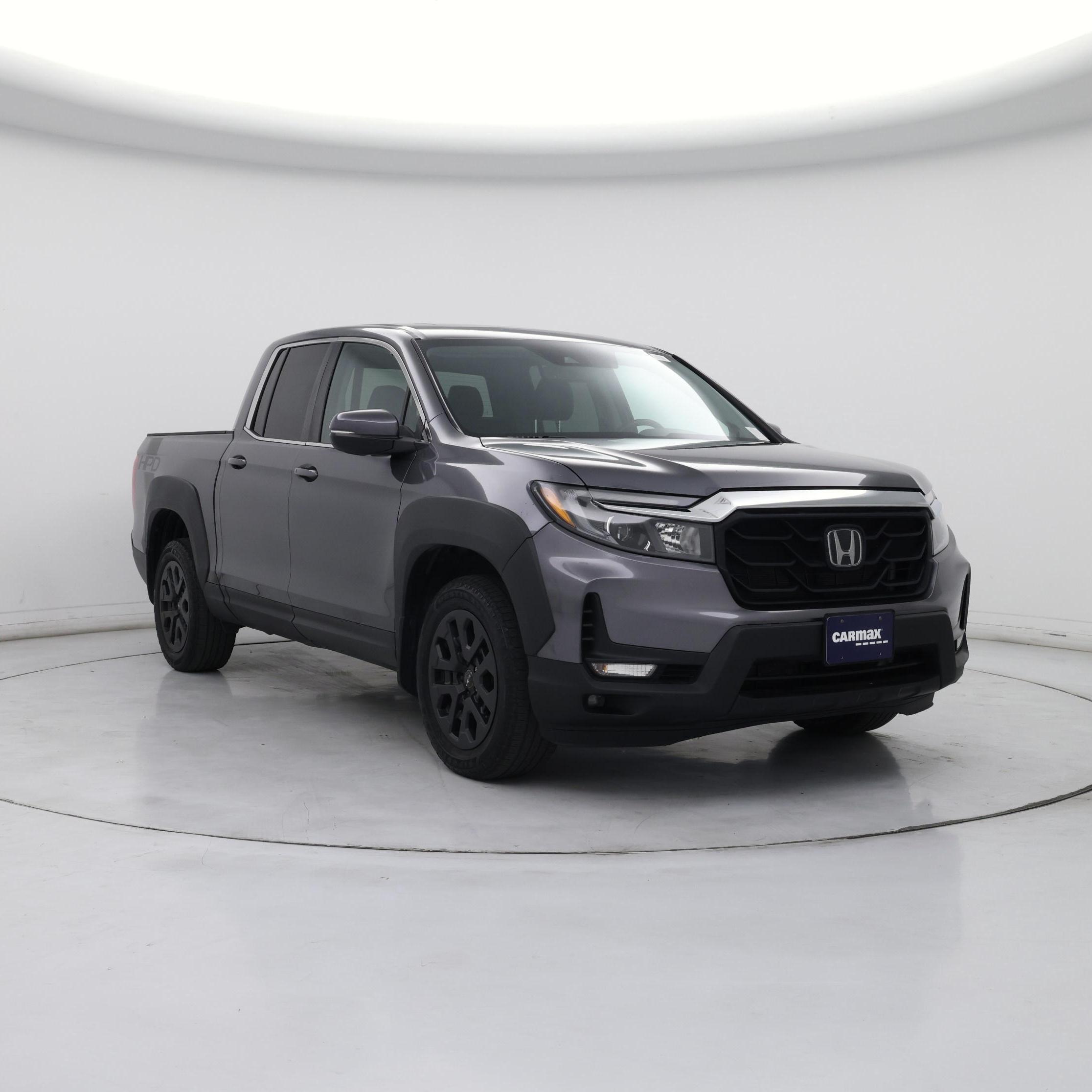 Gray 2023 Honda Ridgeline RTL AWD Pickup Truck All-Wheel Drive Automatic