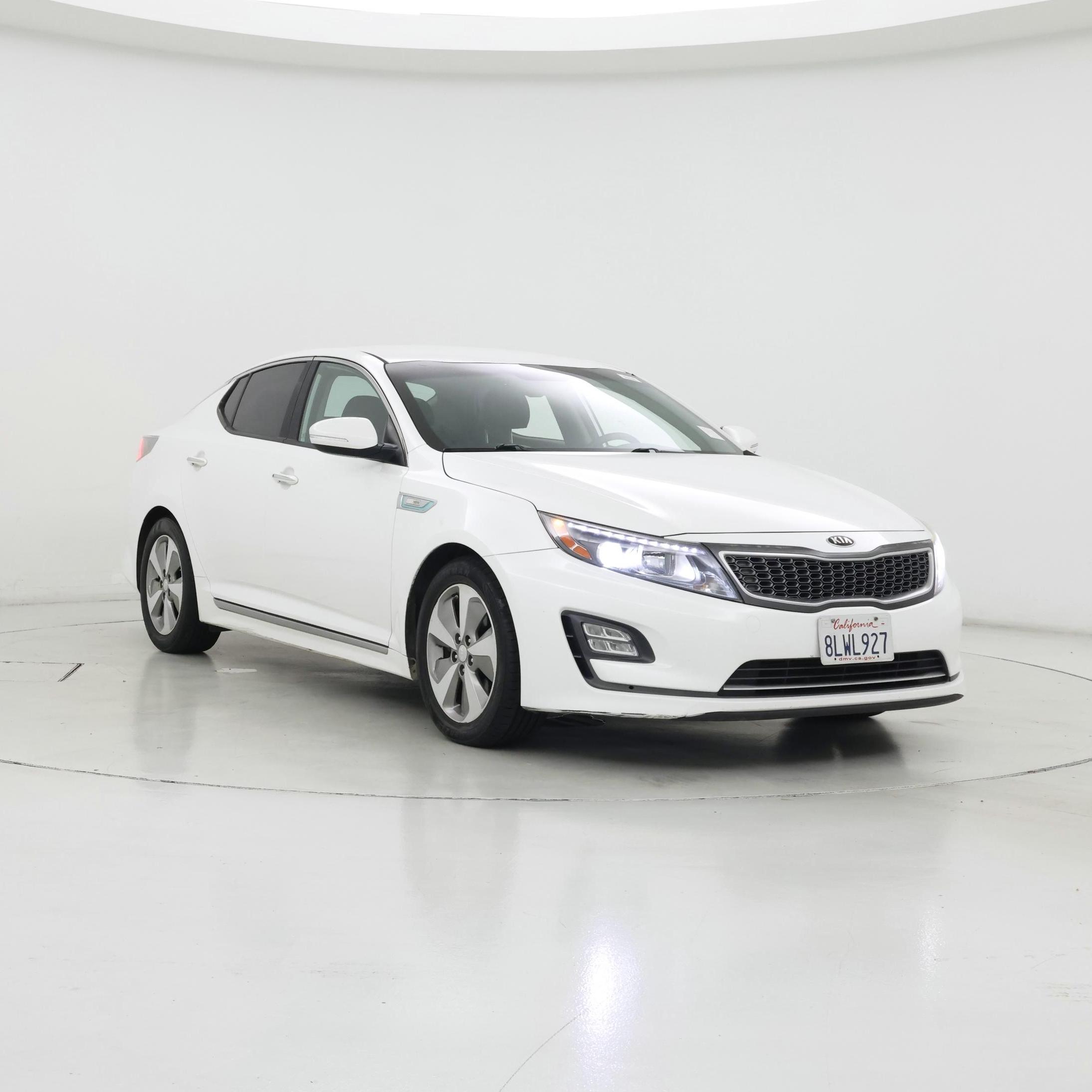 White 2016 Kia Optima Hybrid Sedan Front-Wheel Drive Automatic
