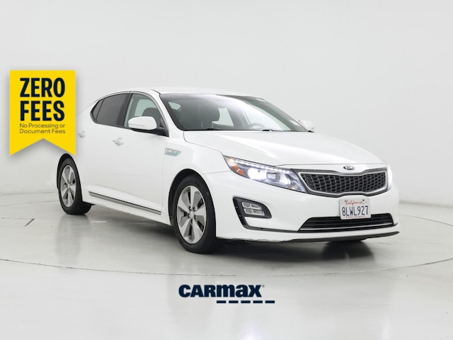 White 2016 Kia Optima Hybrid Sedan Front-Wheel Drive Automatic
