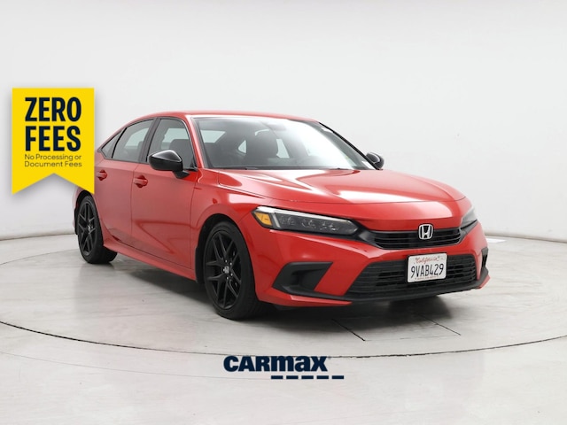 Red 2023 Honda Civic Sedan Front-Wheel Drive Automatic