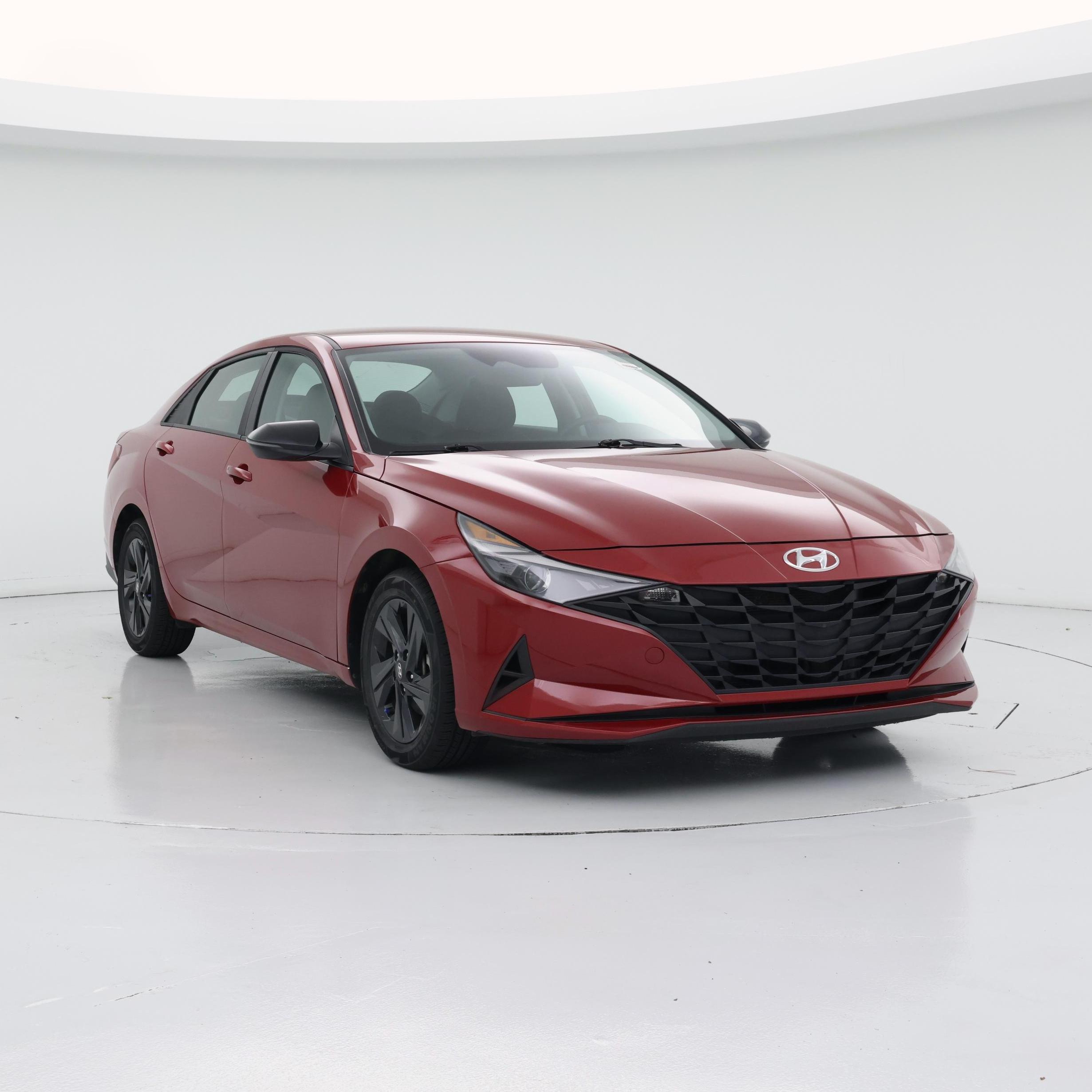 Red 2023 Hyundai Elantra Hybrid Sedan Front-Wheel Drive Automatic