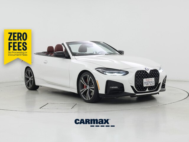 White 2023 BMW 4 Series Convertible Rear-Wheel Drive Automatic