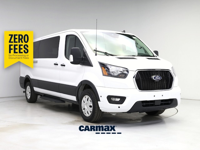 White 2025 Ford Transit Passenger 350 XLT Low Roof LB RWD Van Rear-Wheel Drive Automatic