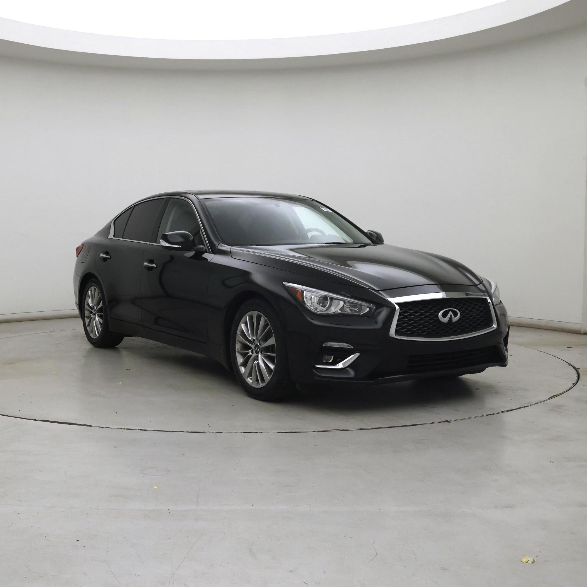 Black 2023 INFINITI Q50 Luxe AWD Sedan All-Wheel Drive Automatic