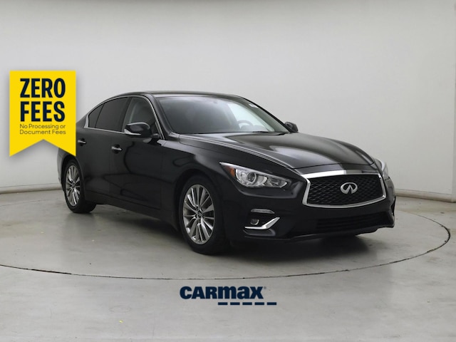 Black 2023 INFINITI Q50 Luxe AWD Sedan All-Wheel Drive Automatic