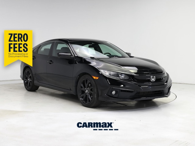 Black 2019 Honda Civic Sedan Front-Wheel Drive Manual