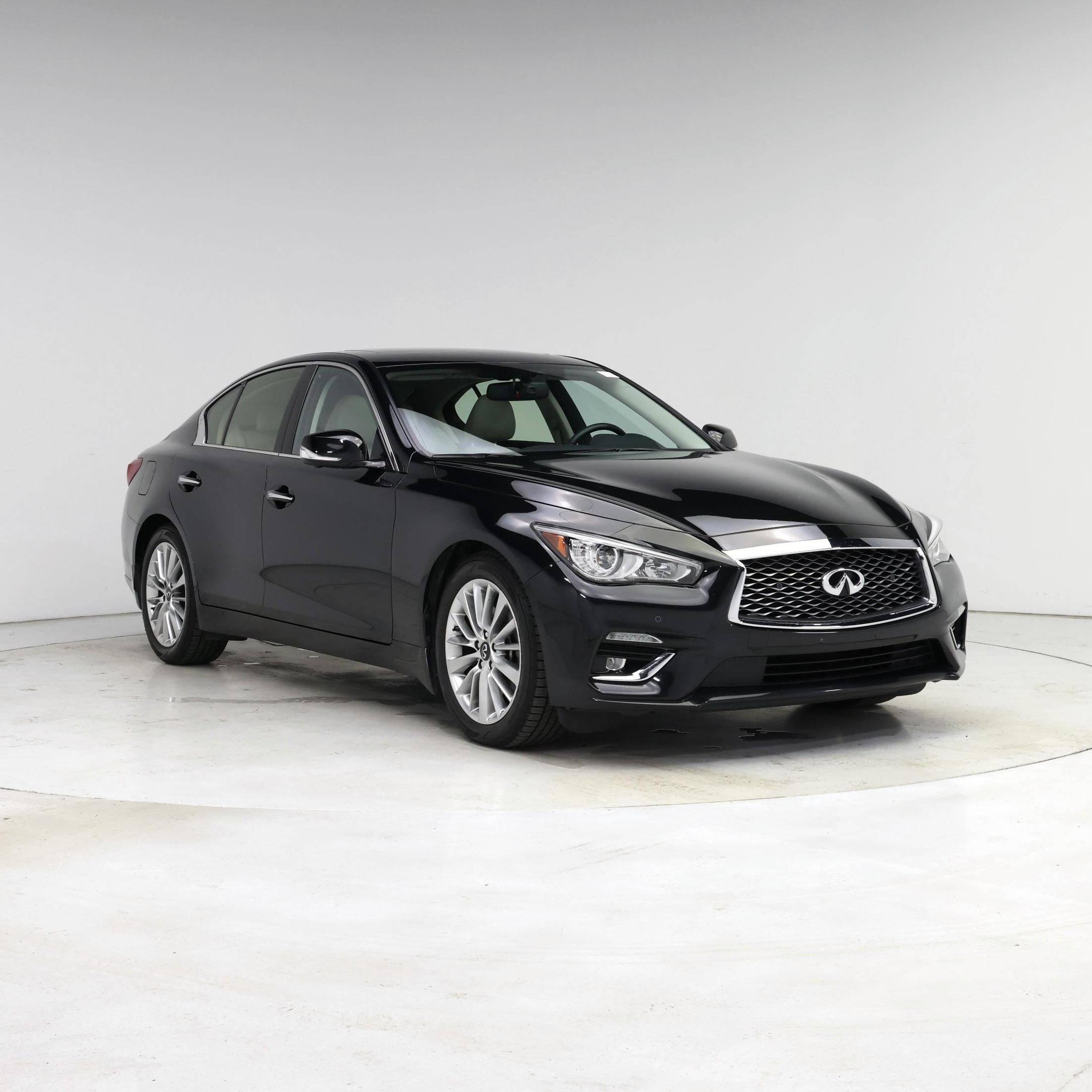 Black 2021 INFINITI Q50 Sedan All-Wheel Drive Automatic