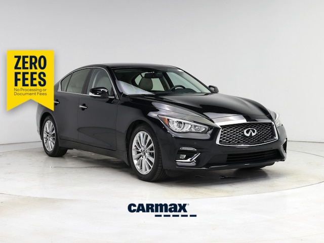 Black 2021 INFINITI Q50 Sedan All-Wheel Drive Automatic