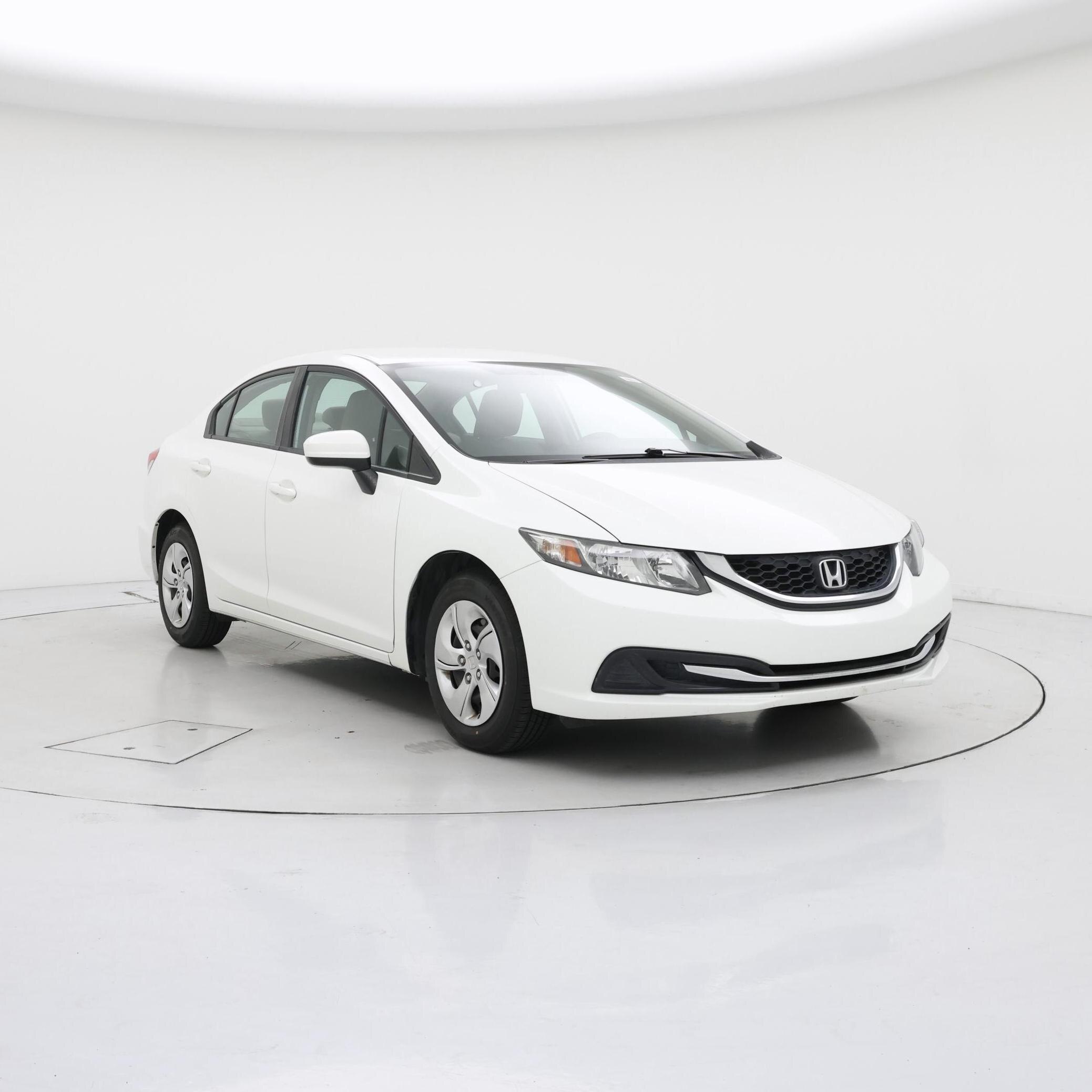 White 2015 Honda Civic Sedan Front-Wheel Drive Automatic