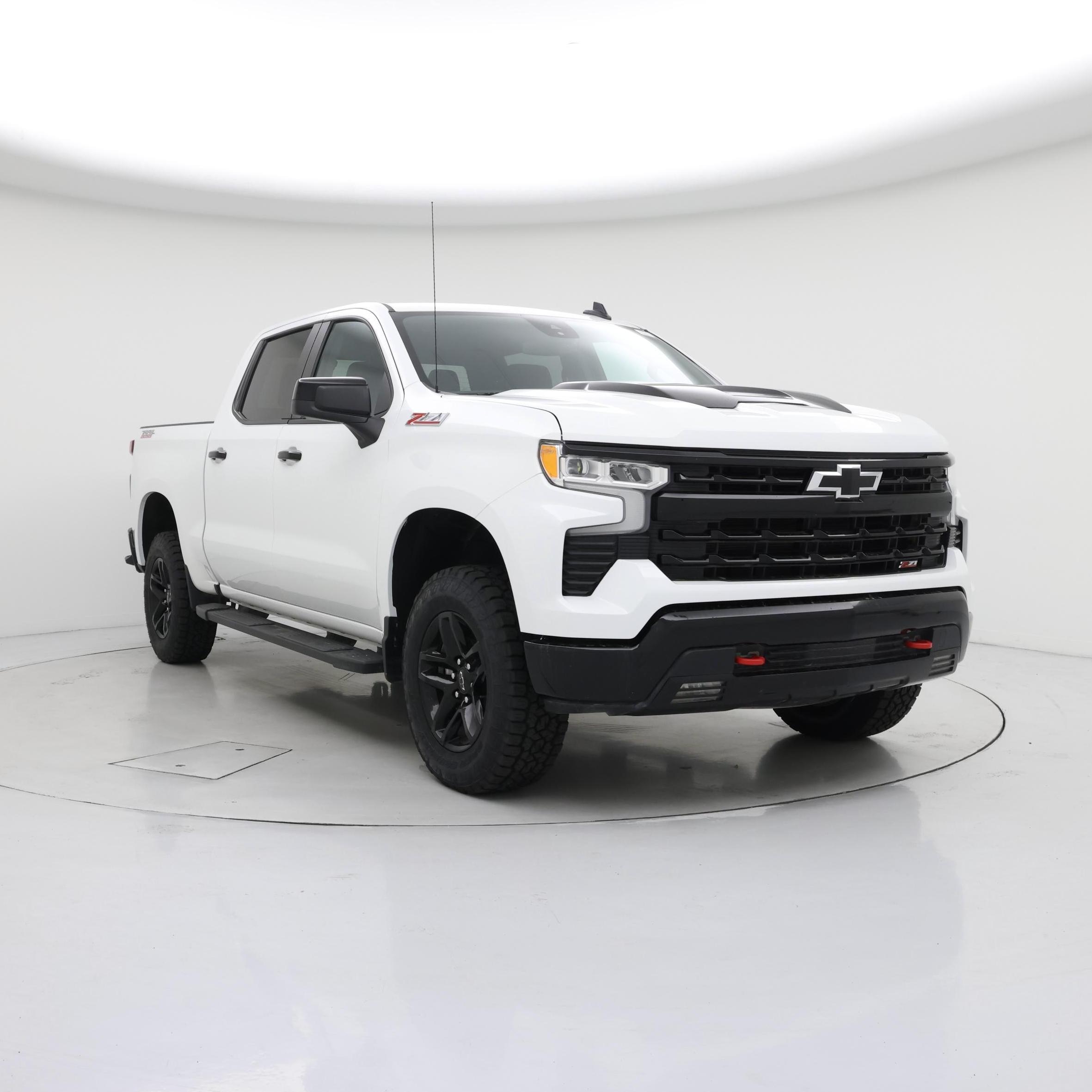 White 2024 Chevrolet Silverado 1500 LT Trail Boss Crew Cab 4WD Pickup Truck Four-Wheel Drive Automatic