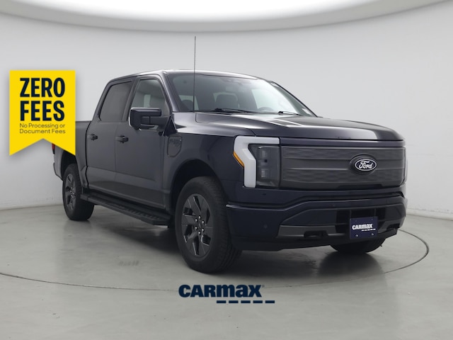 Blue 2023 Ford F-150 Lightning Lariat SuperCrew AWD Pickup Truck All-Wheel Drive Automatic
