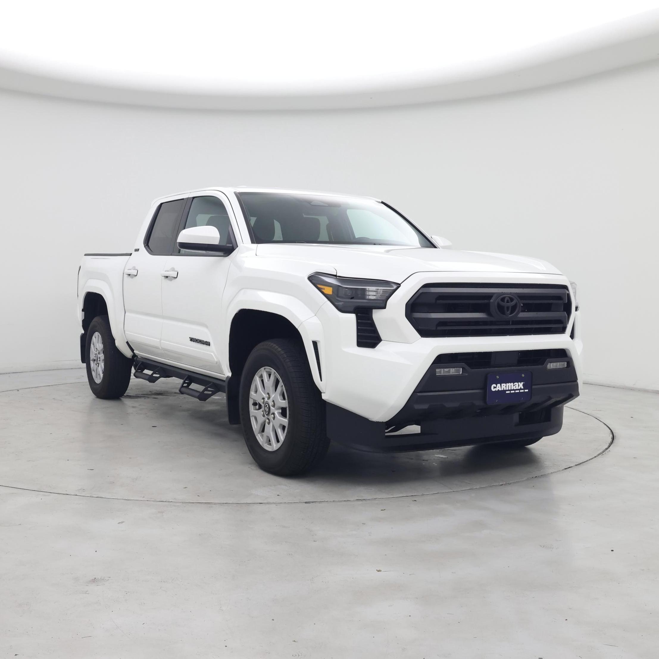 White 2025 Toyota Tacoma SR5 Double Cab 4WD Pickup Truck Four-Wheel Drive Automatic