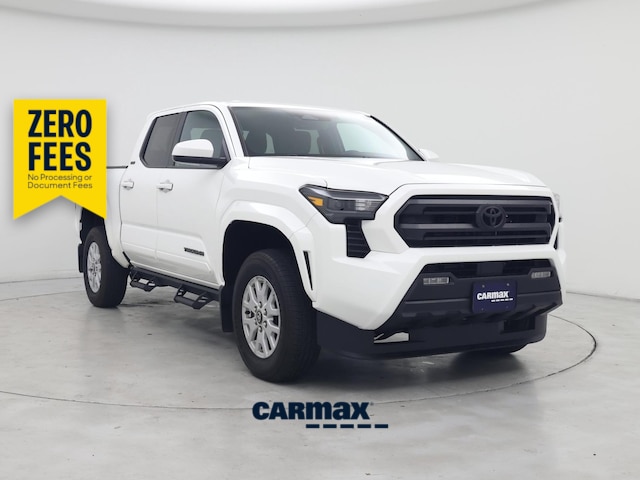 White 2025 Toyota Tacoma SR5 Double Cab 4WD Pickup Truck Four-Wheel Drive Automatic