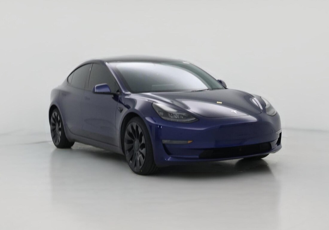 2023 Tesla Model 3 Performance in Blue — CarMax photo
