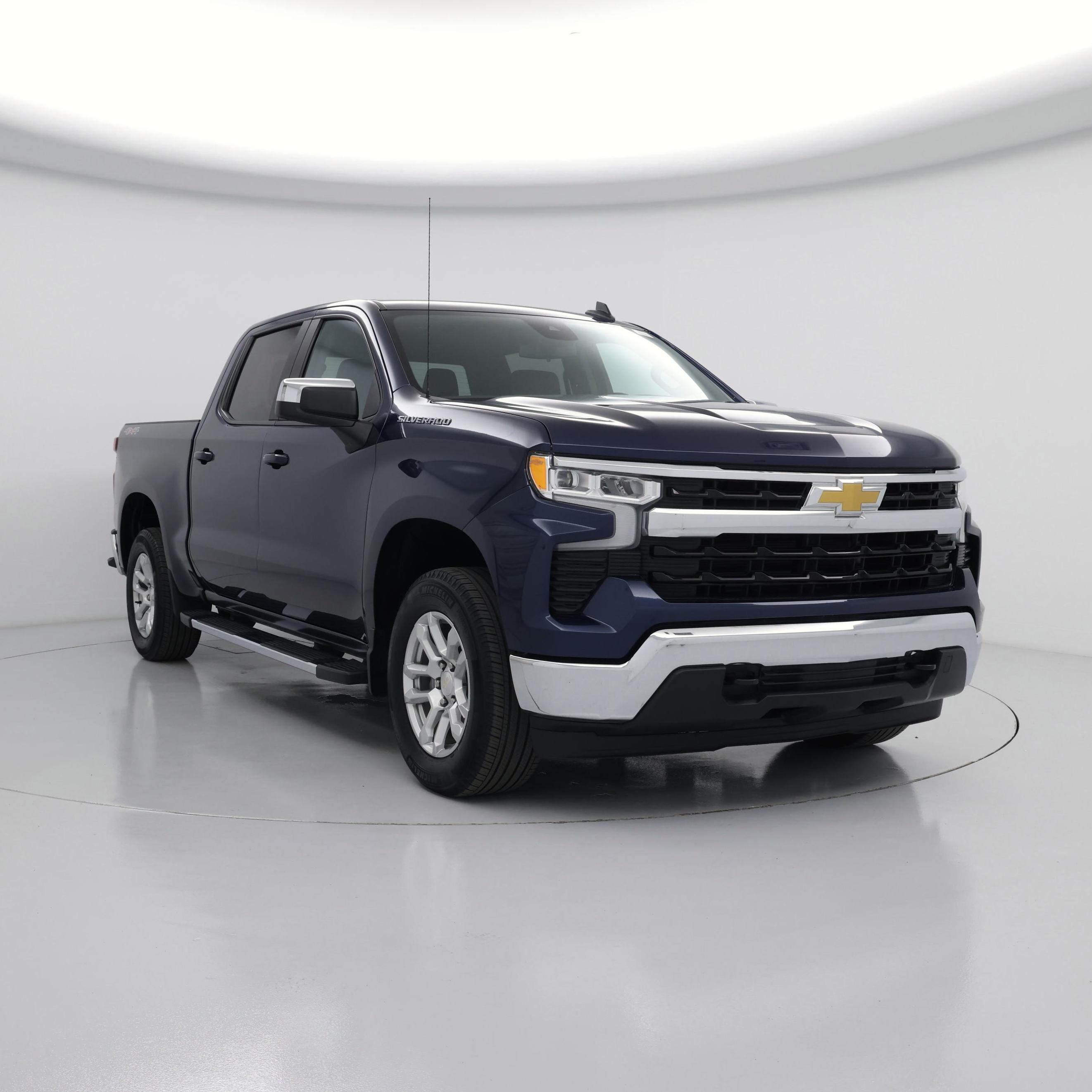Blue 2023 Chevrolet Silverado 1500 Pickup Truck Four-Wheel Drive Automatic