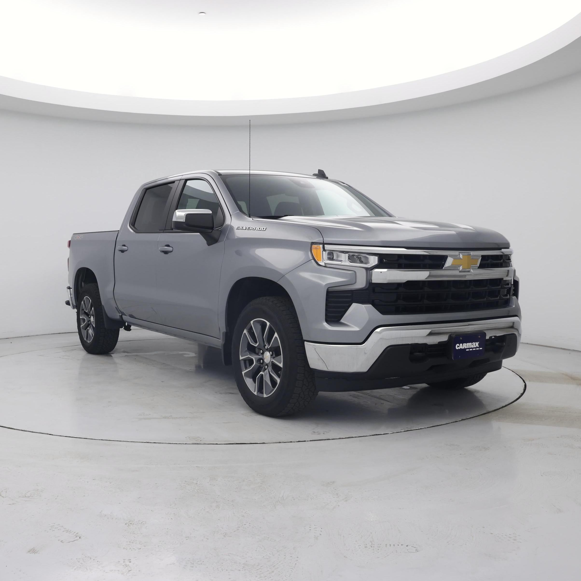 Gray 2023 Chevrolet Silverado 1500 LT Crew Cab 4WD Pickup Truck Four-Wheel Drive Automatic