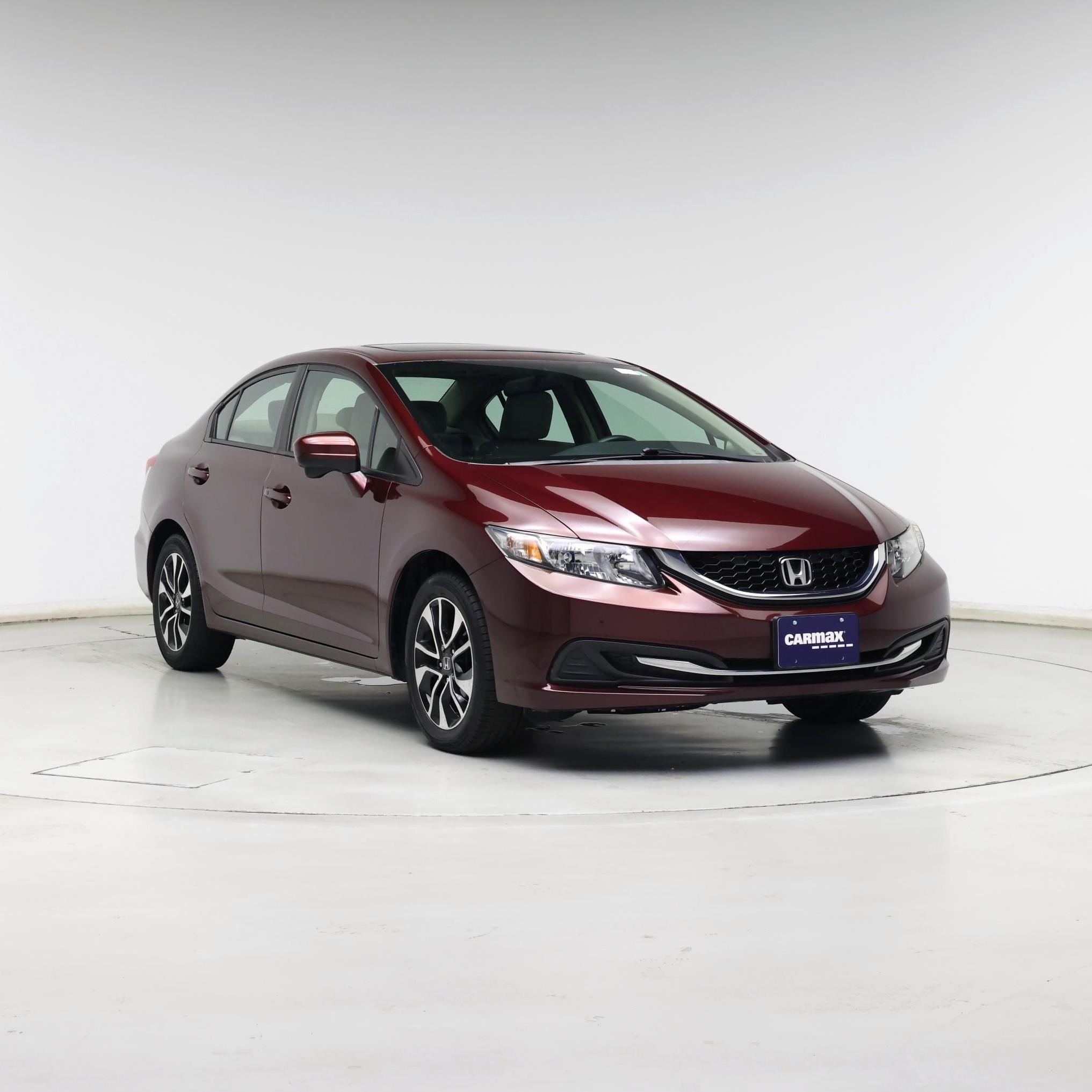 Red (Burgundy) 2015 Honda Civic Sedan Front-Wheel Drive Automatic
