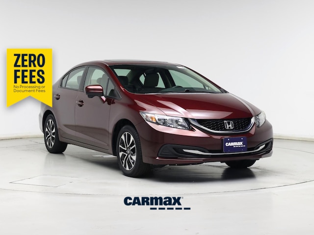 Red (Burgundy) 2015 Honda Civic Sedan Front-Wheel Drive Automatic