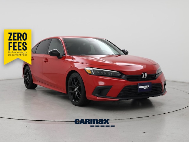 Red 2022 Honda Civic Sedan Front-Wheel Drive Automatic