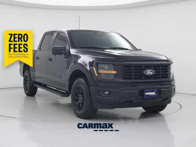 Black 2024 Ford F-150 STX SuperCrew 4WD Pickup Truck Four-Wheel Drive Automatic