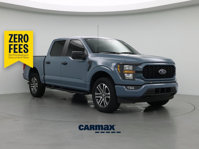 Blue 2023 Ford F-150 XL SuperCrew 4WD Pickup Truck Four-Wheel Drive Automatic