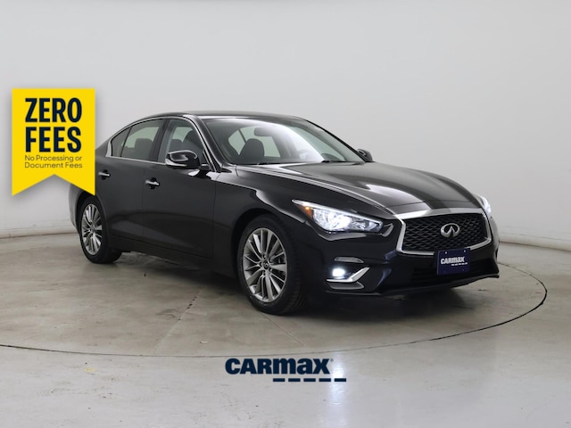 Black 2023 INFINITI Q50 Luxe AWD Sedan All-Wheel Drive Automatic