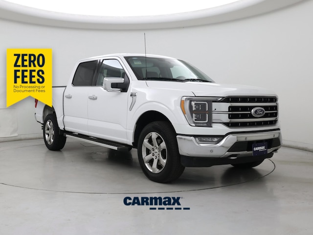 White 2023 Ford F-150 Lariat SuperCrew 4WD Pickup Truck Four-Wheel Drive Automatic