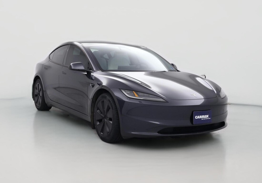2024 Tesla Model 3 Long Range All-Wheel Drive in Gray — CarMax photo