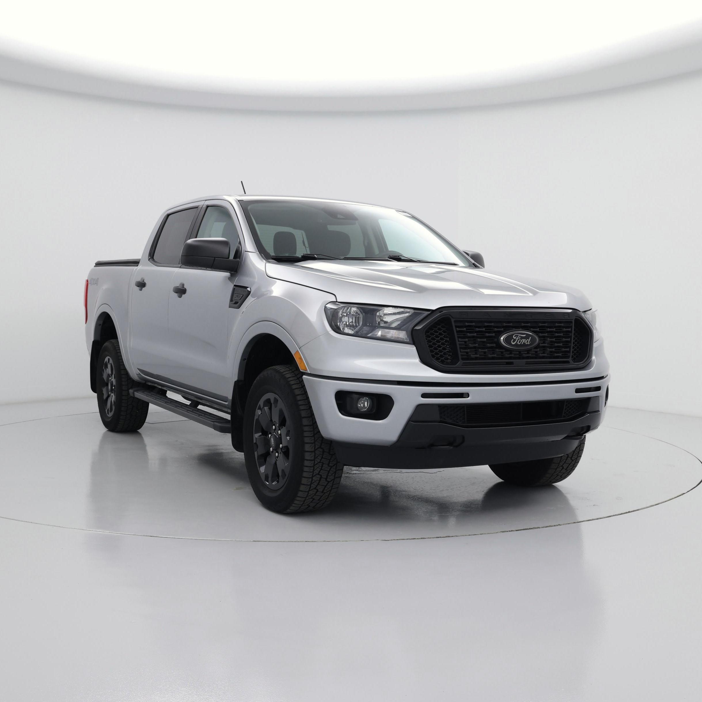 Silver 2022 Ford Ranger Pickup Truck Four-Wheel Drive Automatic